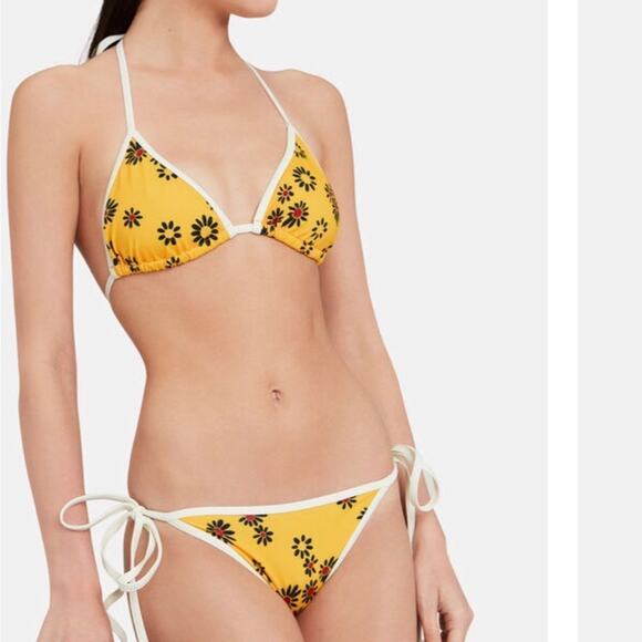 SOLID‎ & STRIPED AMBER DAISY BIKINI BOTTOM SIZE M - Picture 1 of 5